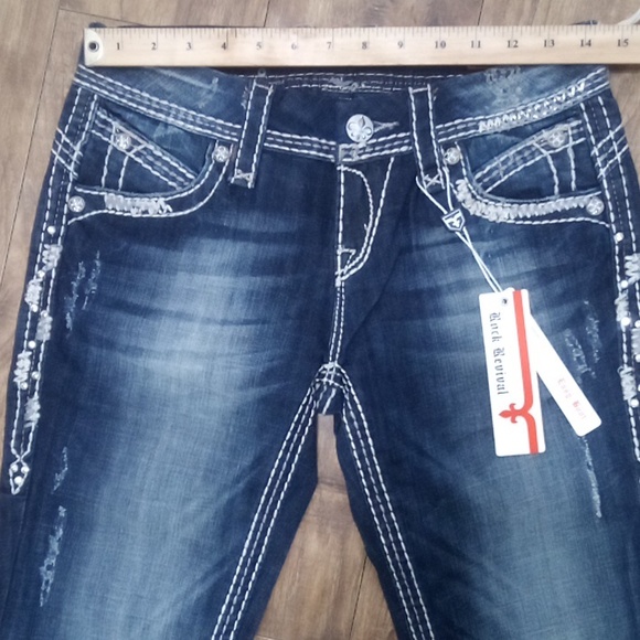 Rock Revival Women's 28 Ehasy Boot AMY Bejeweled Embroidered NWT - Picture 9 of 12